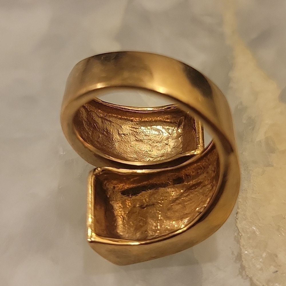 NEW Jules Smith Americana Punk 14KT Gold Chunky Boho Wrap Sculptural Wrap Ring 7 - Picture 4 of 6